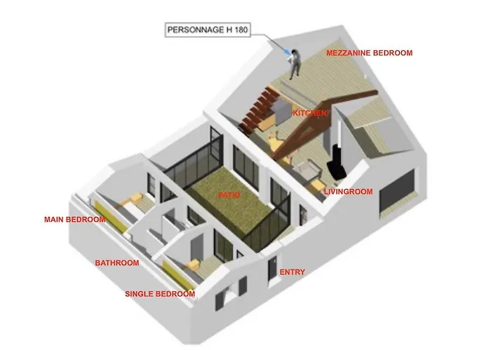 Atypical 5-Person House With Patio, Downtown, Air-Conditioning